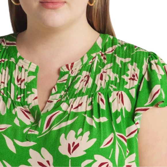 NEW Daniel Rainn Amari Split Neck Blouse | 2X | New With Tags - Picture 4 of 7